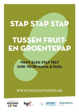 affiche 10 000 stappen gezond leven