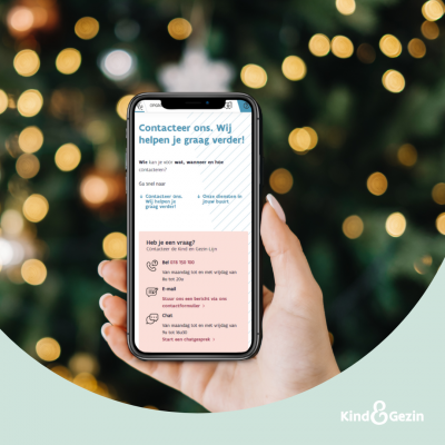 Kind en Gezin-Lijn op telefoon