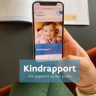 gsm met internetpagina van kindrapport op website kind en gezin