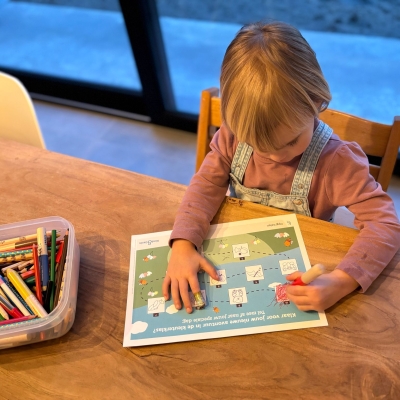 peuter blond kleurt aftelkalender eerste schooldag