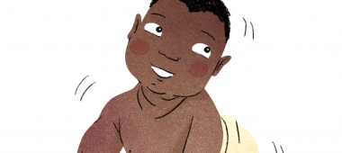 Illustratie van bewegende baby