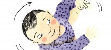 Illustratie van bewegende baby